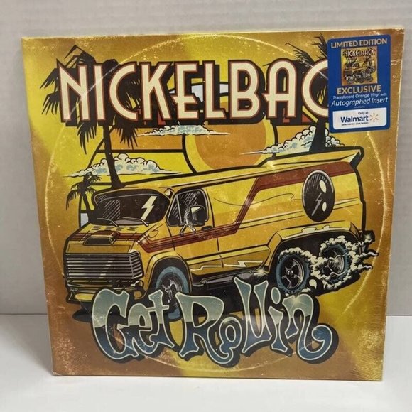 Nickelback Get Rollin' LP ~Exclusive Orange Vinyl + Autograph Insert ~ Sealed! - Picture 2 of 4